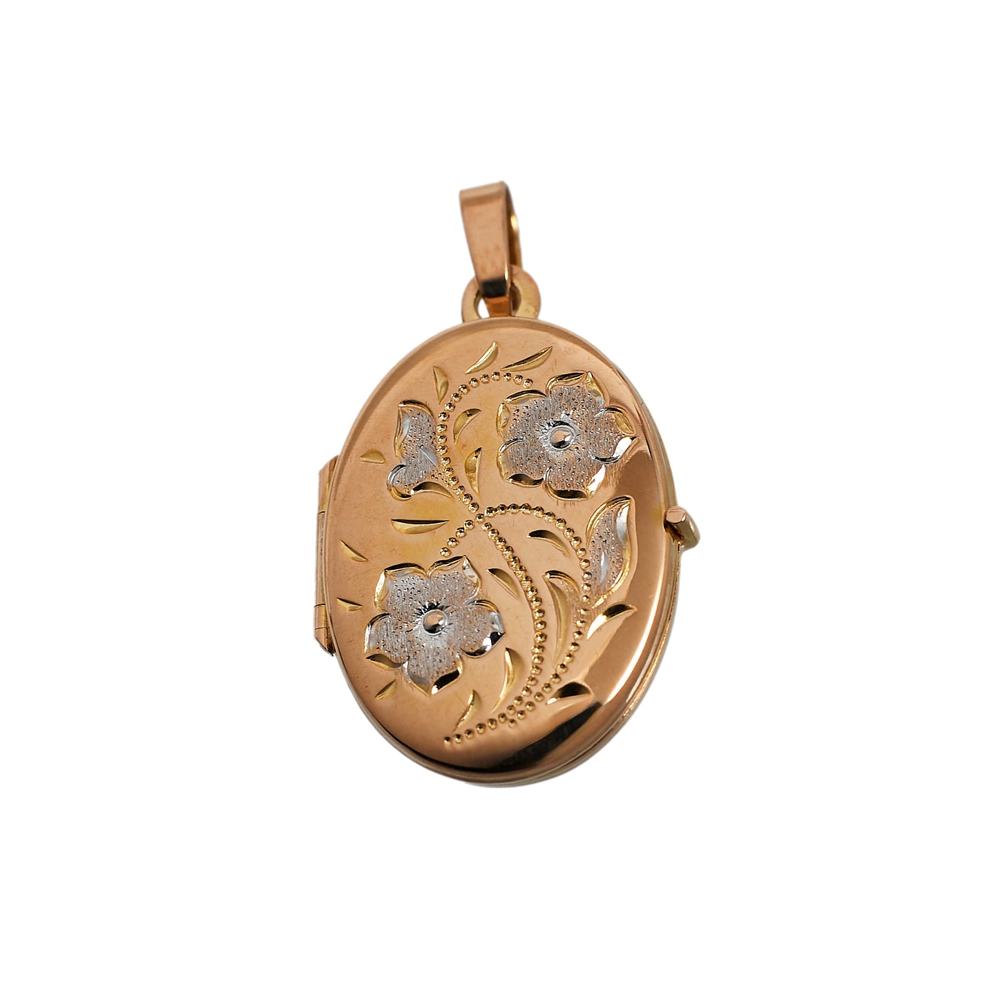 Pre-Owned 9ct Gold Victoriana Style Floral Locket Pendant