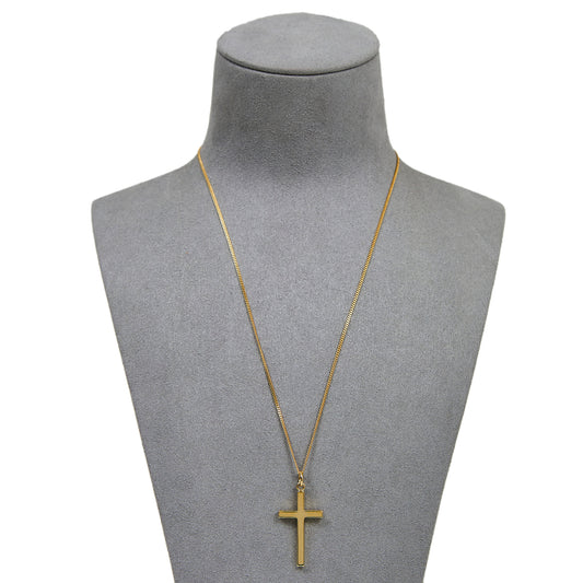 Pre-Owned 9ct Gold Cross Pendant Necklace