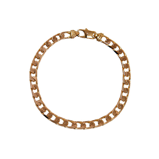 Pre-Owned 9ct Gold 5mm Curb Bracelet 8 Inch