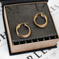 Pre-Owned 9ct gold Tricolour Creole Hoop Earrings