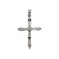 Pre-Owned 9ct White Gold CZ Cross Pendant 