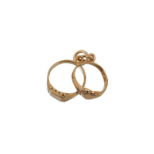 Pre-Owned 9ct Gold Signet Rings Charm