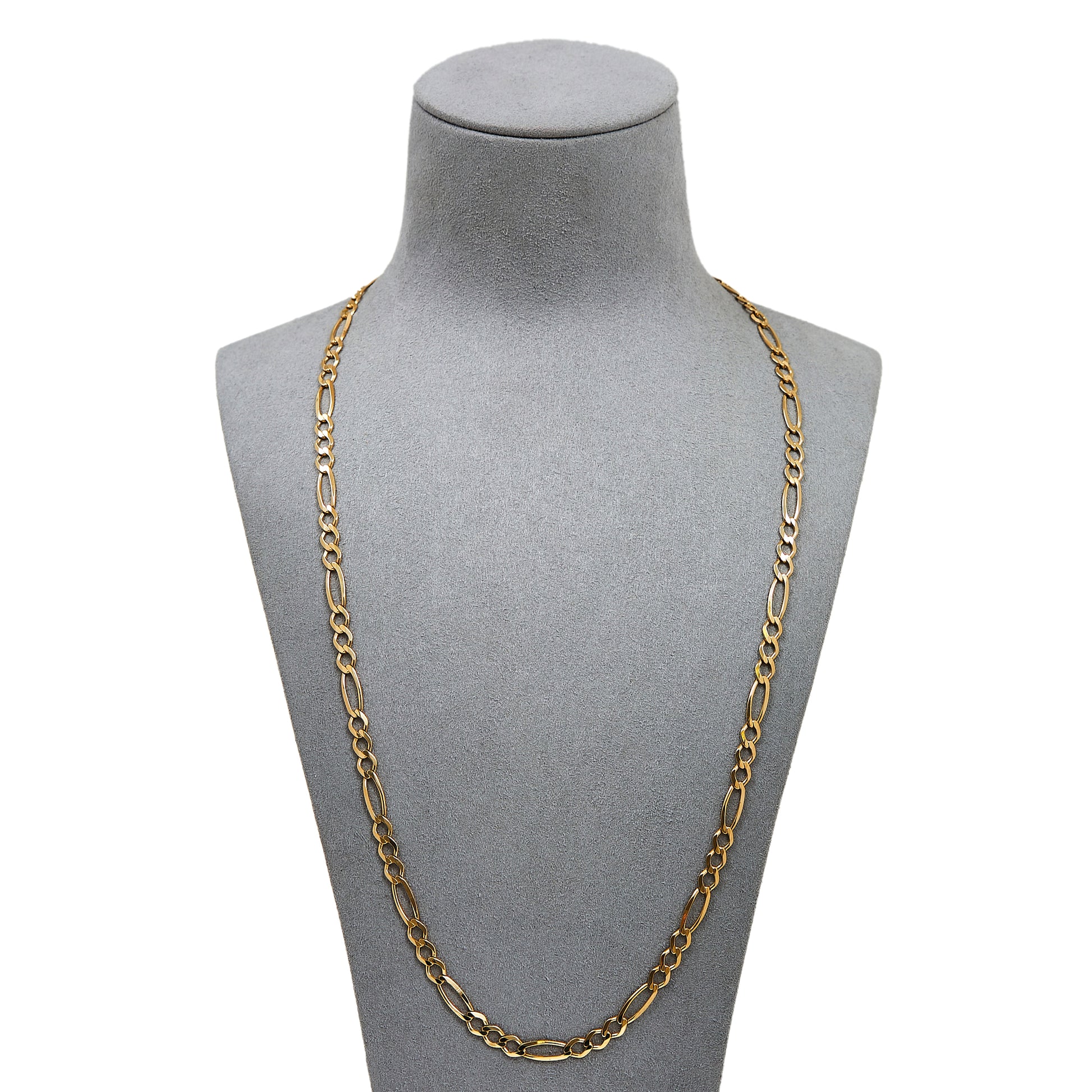 Pre-Owned 9ct Gold Figaro Necklace 24 Inch