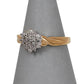 Pre-Owned 9ct Gold & Diamond Cluster Ring - Size O