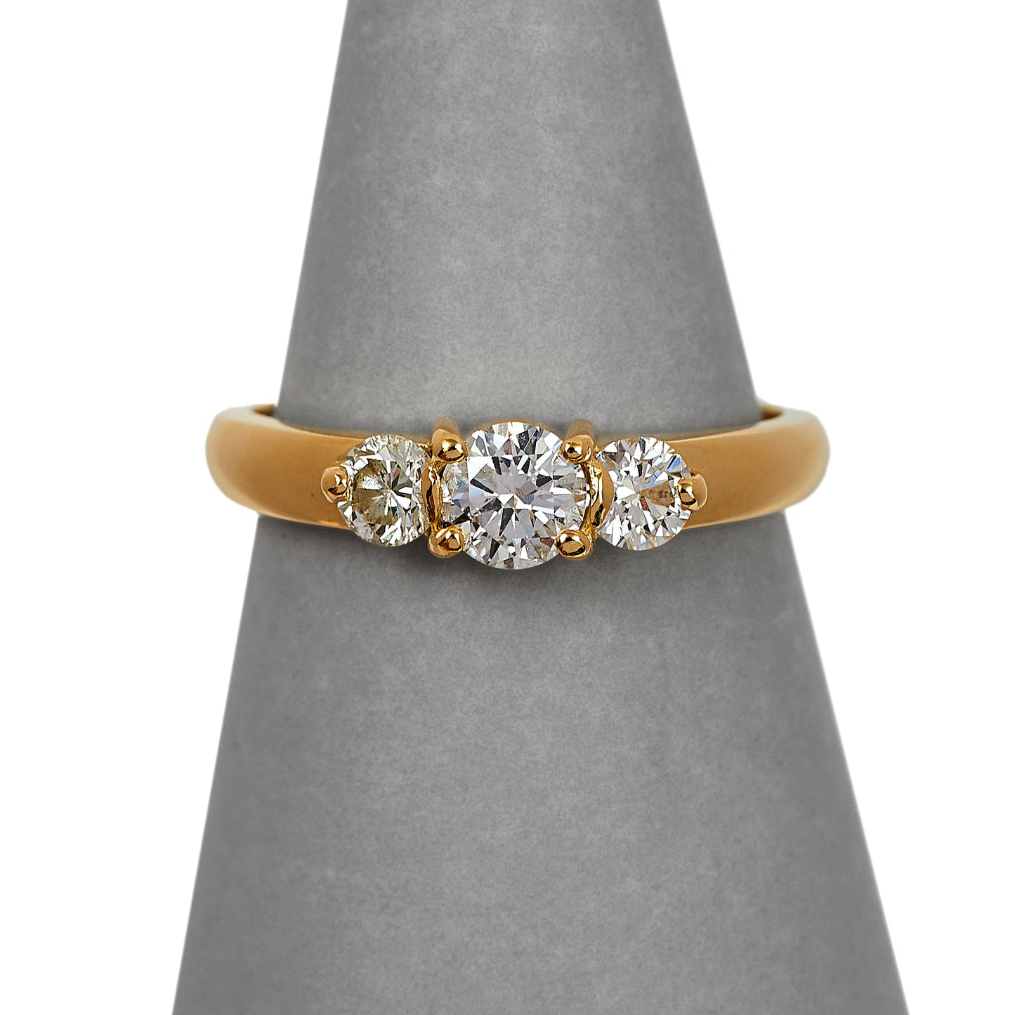 Pre-Owned 18ct Gold & Diamond Trinity Ring