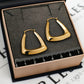 Pre-Owned 9ct Gold Triangle Creole Earrings