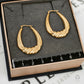 Pre-Owned 9ct Gold Oval Twist Creole Earrings