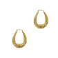 Pre-Owned 9ct Gold Oval Twist Creole Earrings