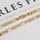 Pre-Owned 9ct Gold Figaro Necklace 24 Inch