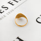 Pre-Owned 9ct Gold Corner Pattern Signet Ring