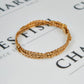 Pre-Owned 9ct Gold Double Row Twist Bracelet