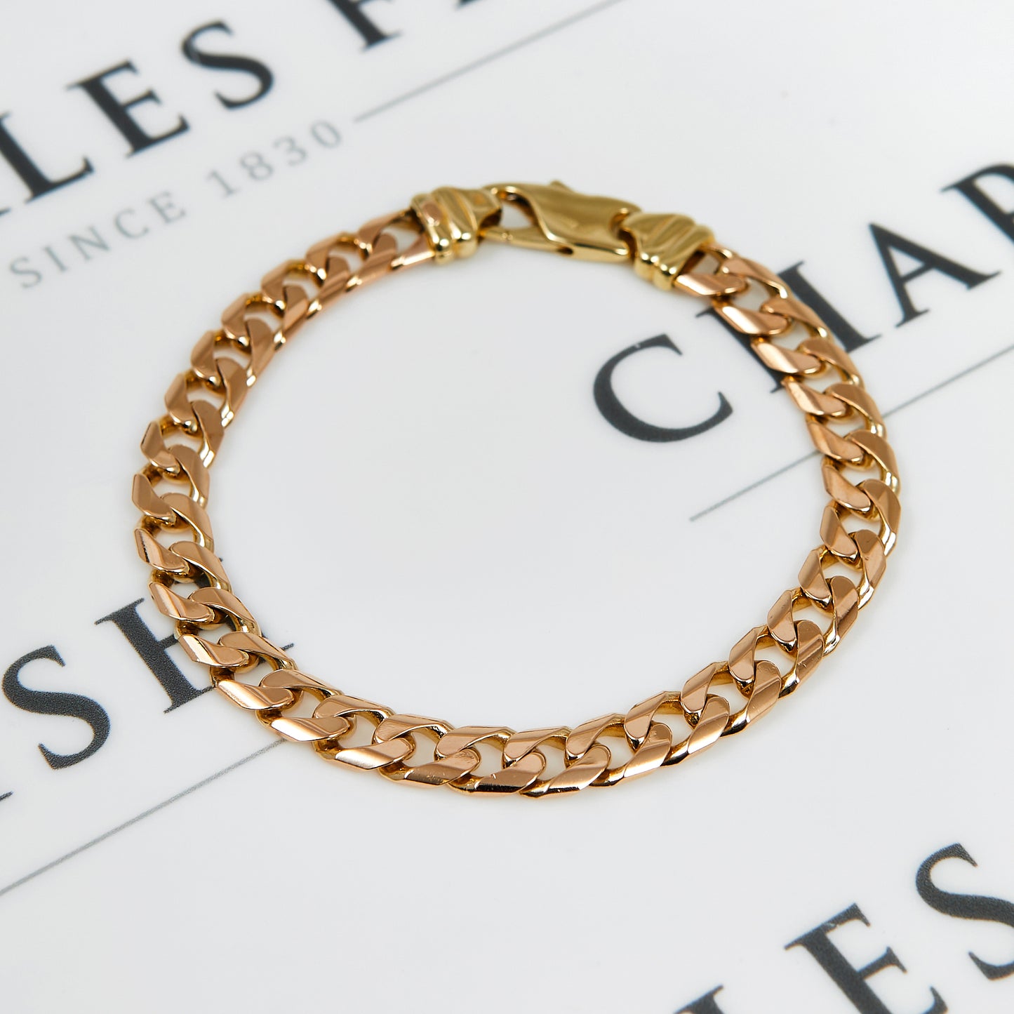 Pre-Owned 9ct Gold Curb Bracelet 9 Inch