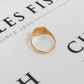 Pre-Owned 9ct Gold Half Pattern Square Signet Ring