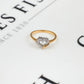 Pre-Owned 9ct Gold CZ Open Heart Ring