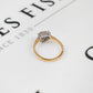 Pre-Owned 9ct Gold CZ Open Heart Ring