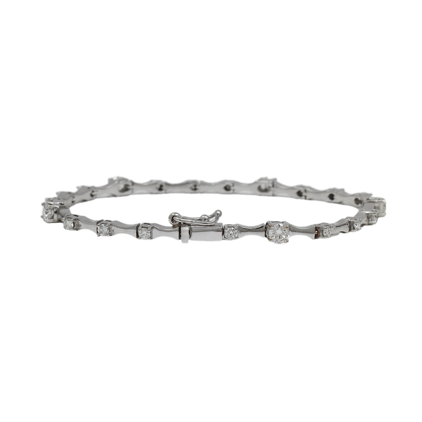 Pre-Owned 9ct White Gold Diamond Bracelet 