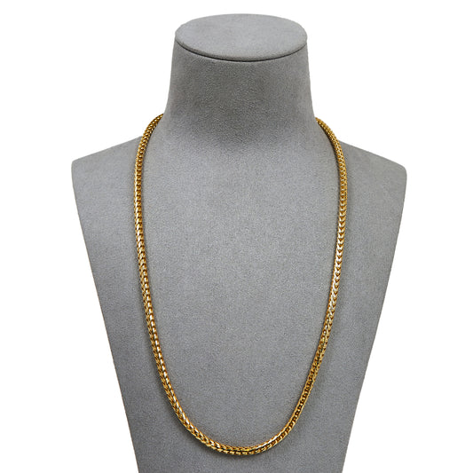 Pre-Owned 9ct Gold Franco Necklace 22 Inch