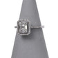 Pre-Owned 14ct White Gold Diamond Rectangle Cluster Ring