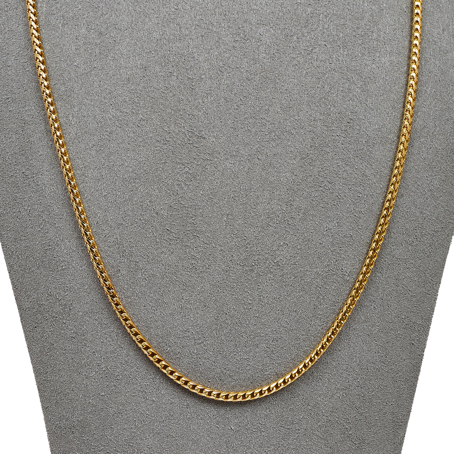 Pre-Owned 14ct Gold Round Franco Chain Necklace