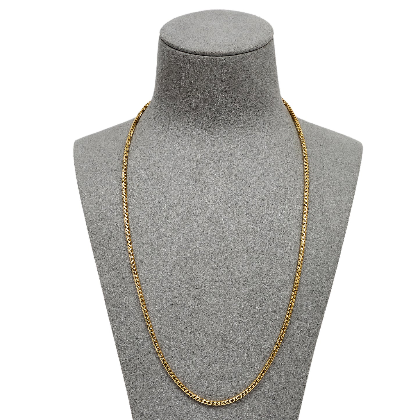 Pre-Owned 14ct Gold Round Franco Chain Necklace