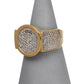 Pre-Owned 14 Ct Gold CZ Set Disc Ring