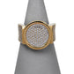 Pre-Owned 14 Ct Gold CZ Set Disc Ring