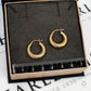 Pre-Owned 14ct Gold Twist Creole Earrings 20mm