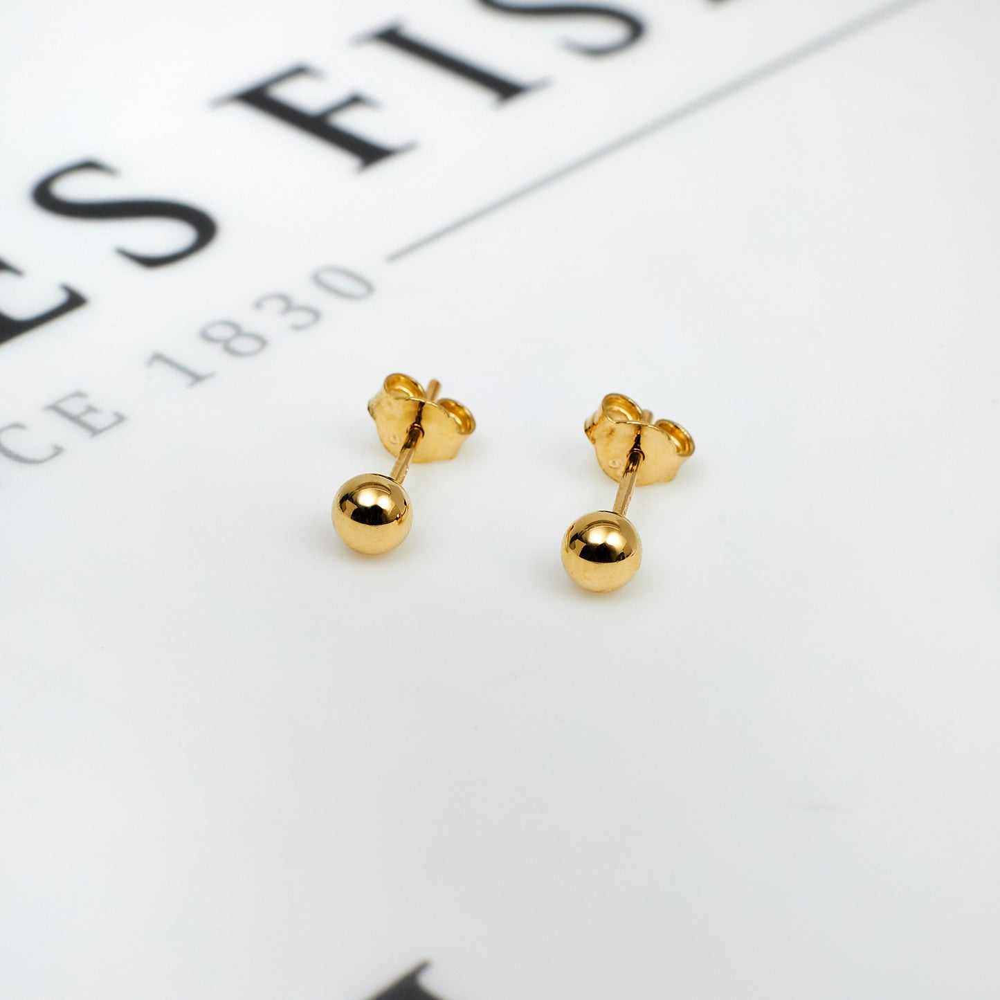 Pre-Owned 14ct Gold Ball Stud Earrings