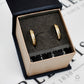 Pre-Owned 14ct Gold CZ Hoop Earrings