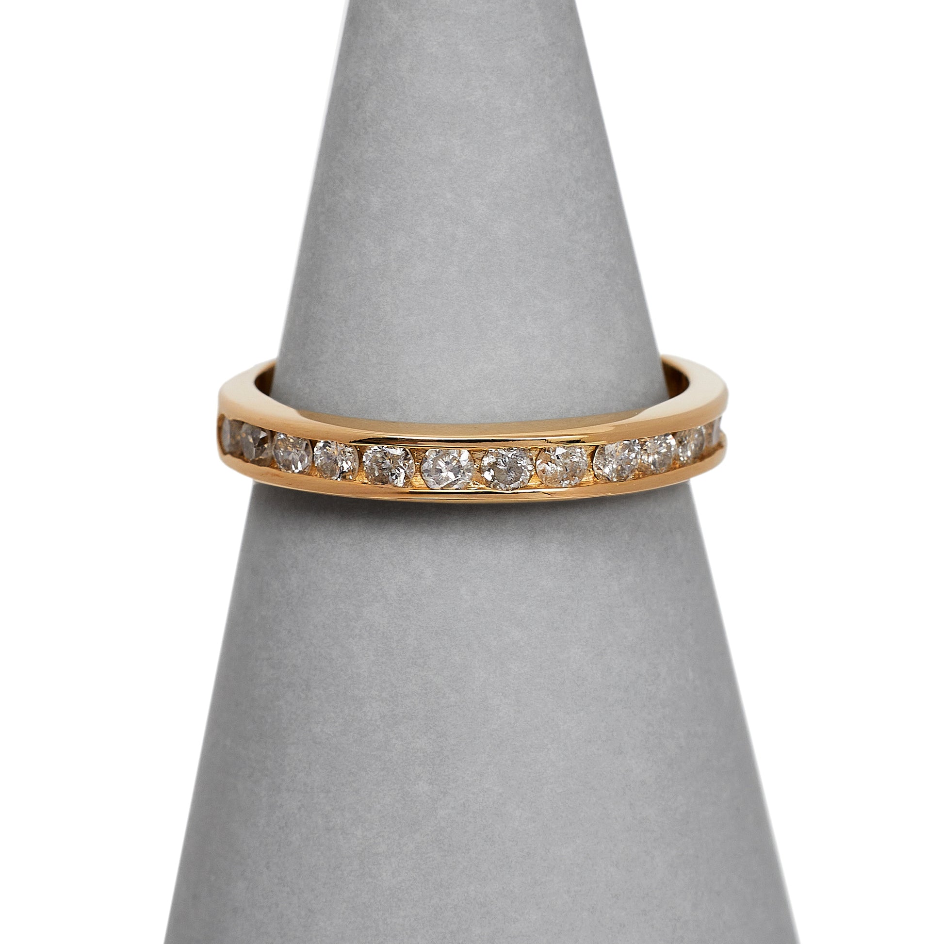 Pre-Owned 14ct Gold Diamond Half Eternity Ring | Size M