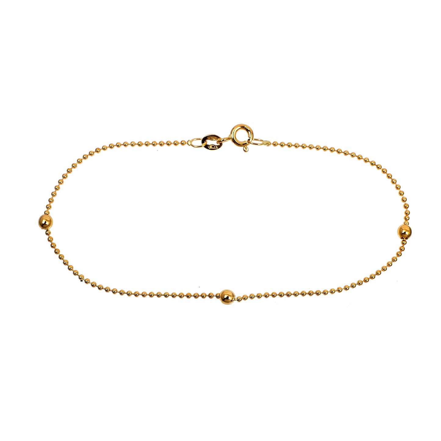 Pre-Owned 18ct Yellow Gold Bead Bracelet