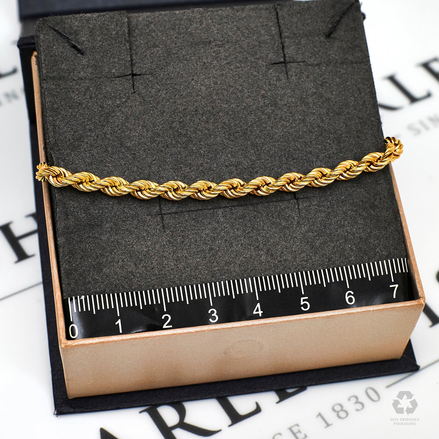 Pre-Owned 18ct Gold Rope Chain Bracelet