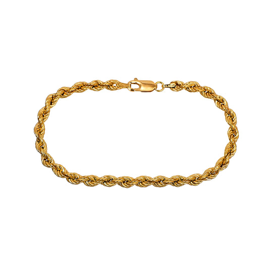 Pre-Owned 18ct Gold Rope Chain Bracelet