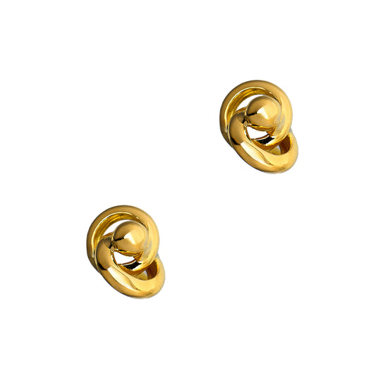 Pre-Owned 18ct Gold Twist Knot Stud Earrings