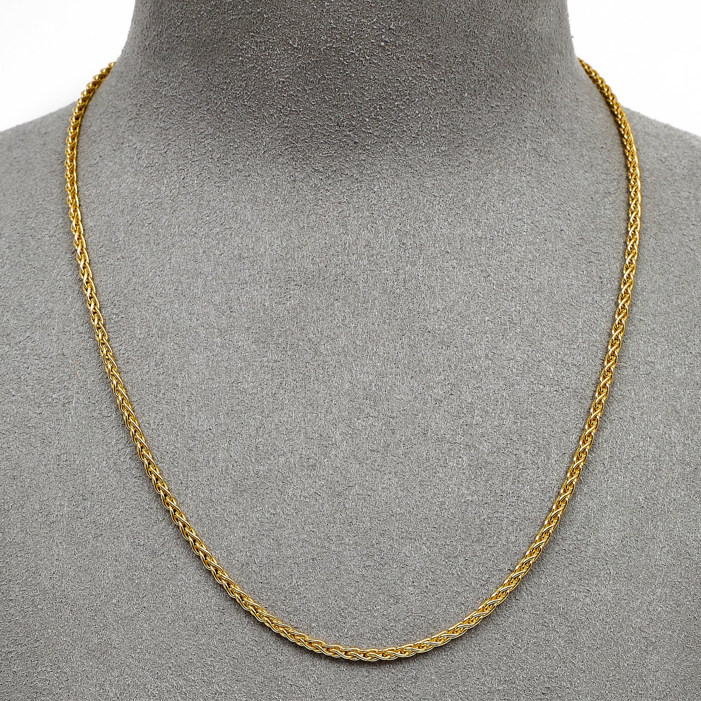 Pre-Owned 18ct Gold Round Foxtail Chain Necklace 16 inch