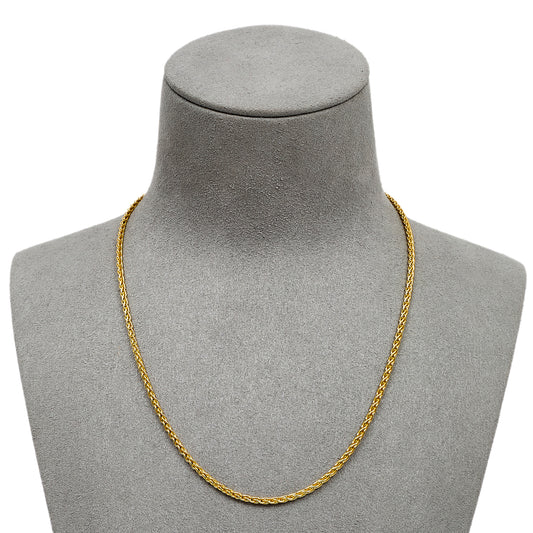 Pre-Owned 18ct Gold Round Foxtail Chain Necklace 16 inch