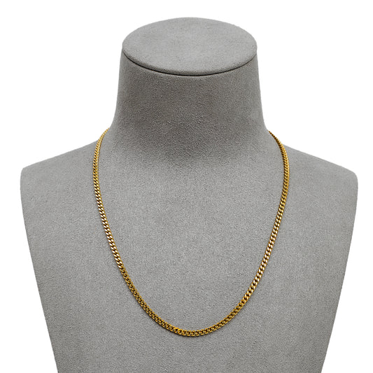 Pre-Owned 18ct Gold Curb Chain Necklace 16inch