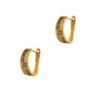 Pre-Owned 14ct Gold Cubic Zirconia Set Hinged Earrings 