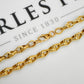 Pre-Owned 9ct Gold Drop Link Necklace