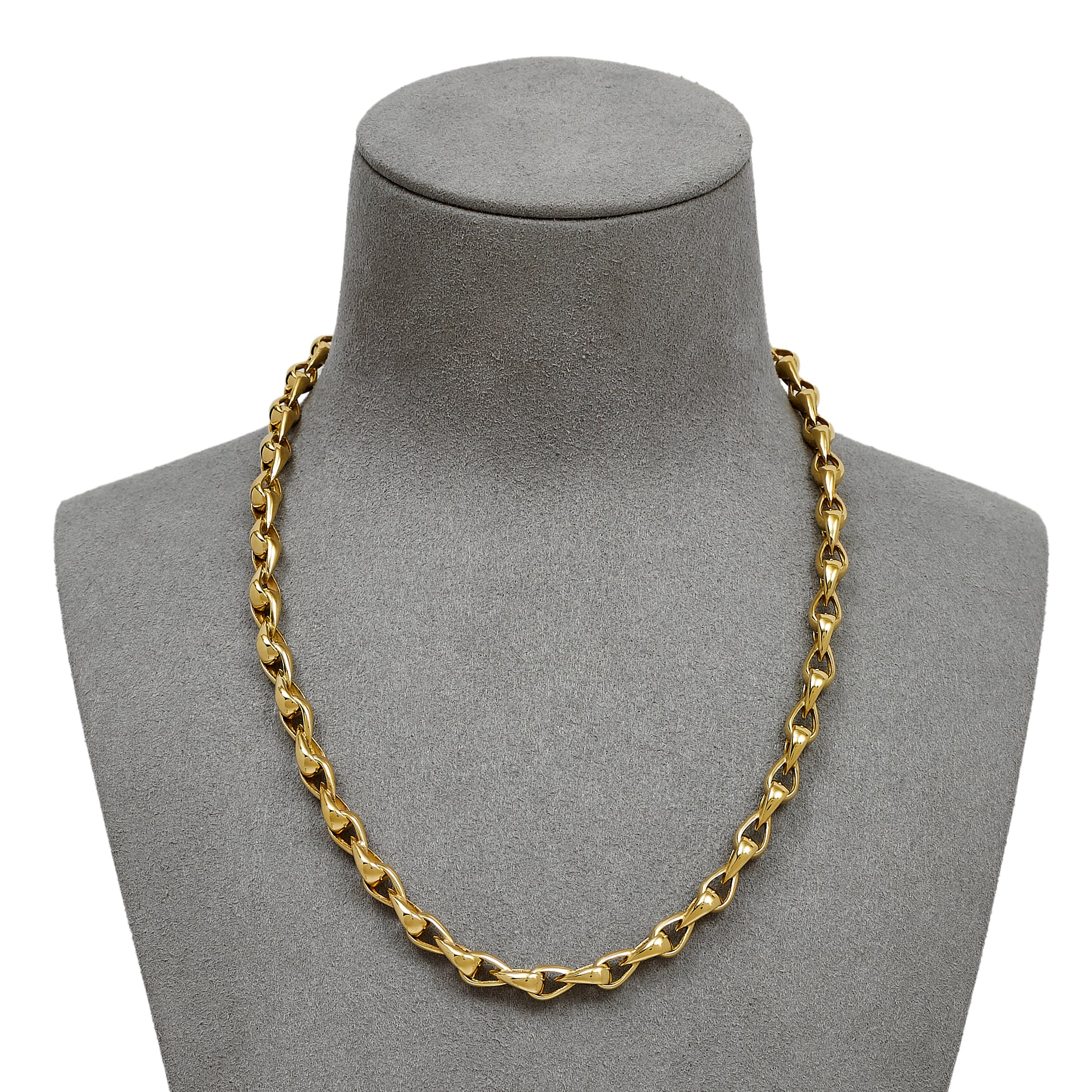 Pre-Owned 9ct Gold Drop Link Necklace