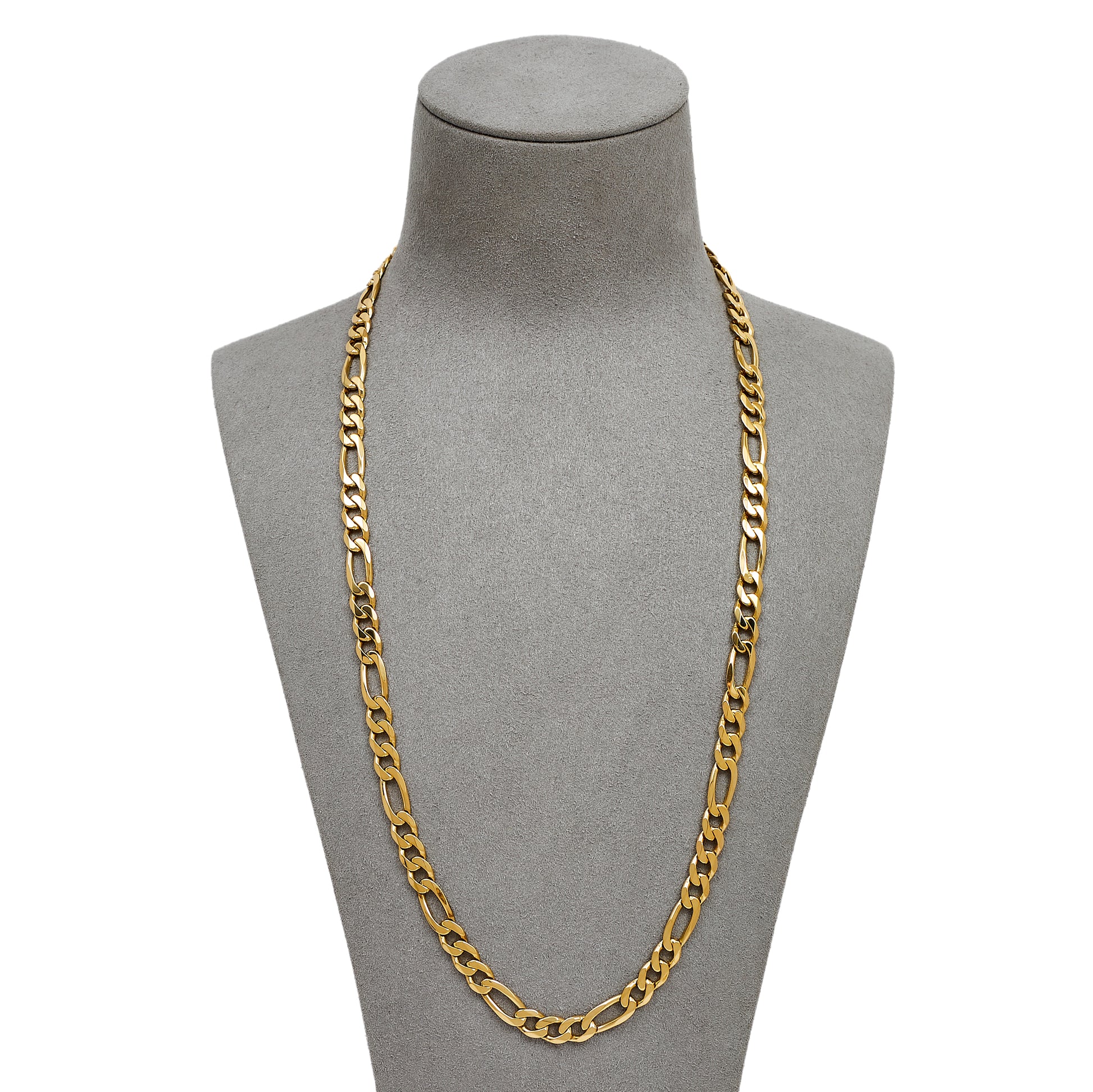 Pre-Owned 9ct Gold Figaro Necklace Claspless