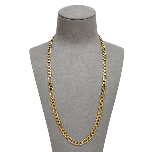 Pre-Owned 9ct Gold Figaro Necklace Claspless