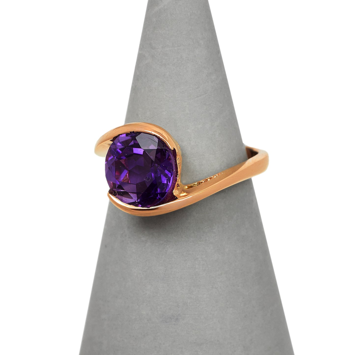 Pre-Owned 9ct Rose Gold & Amethyst Dress Ring 