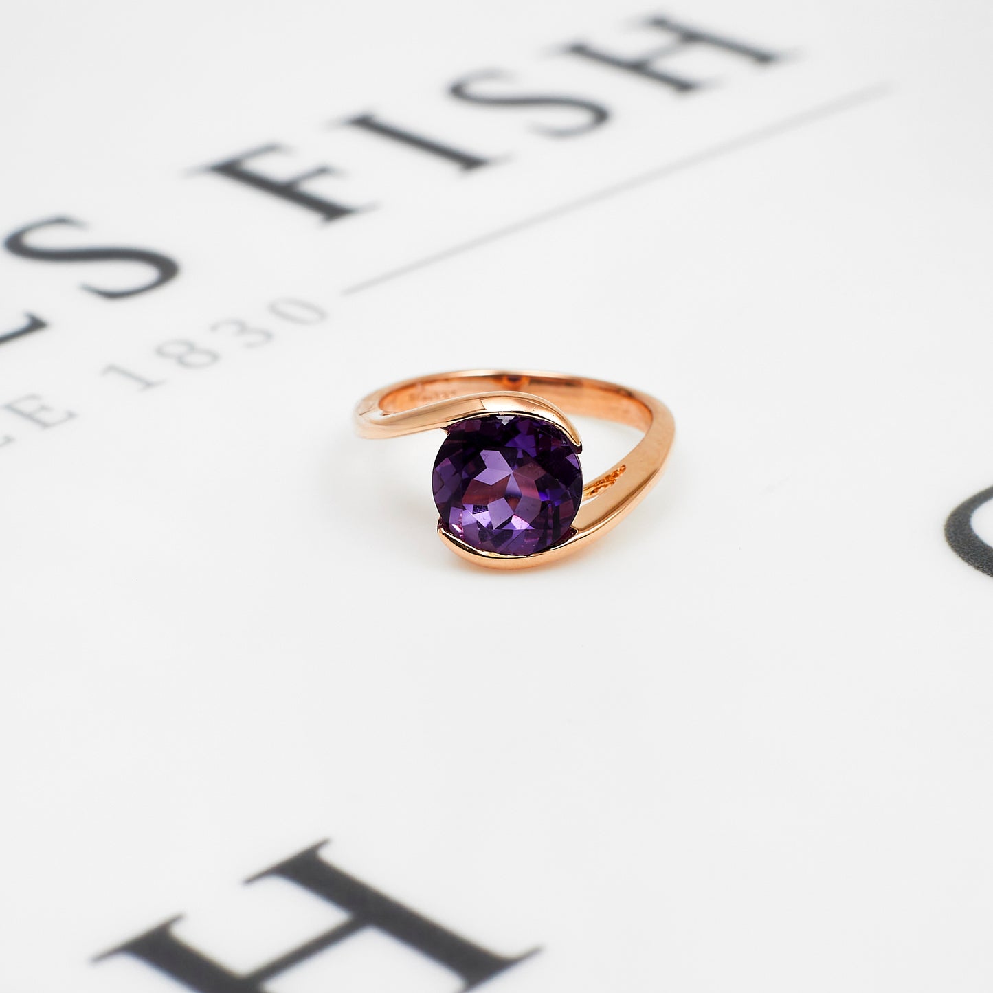 Pre-Owned 9ct Rose Gold & Amethyst Dress Ring