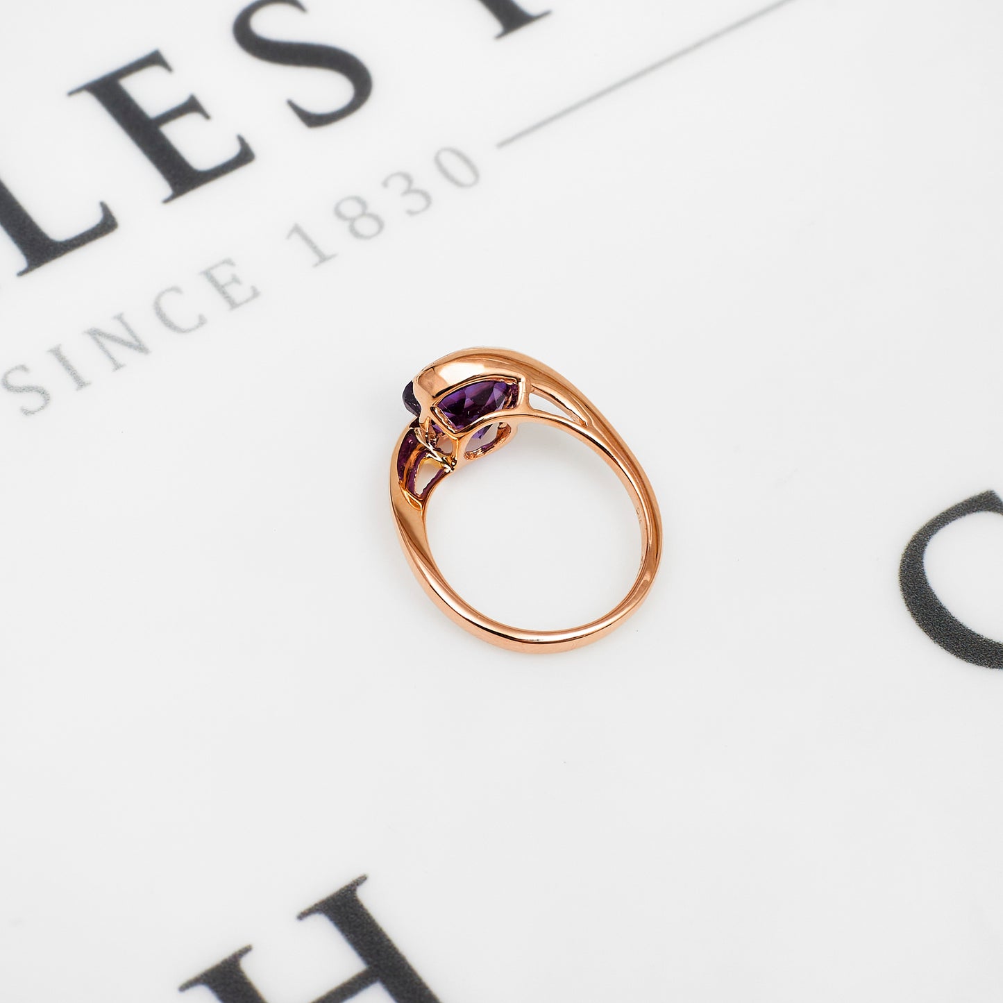 Pre-Owned 9ct Rose Gold & Amethyst Dress Ring