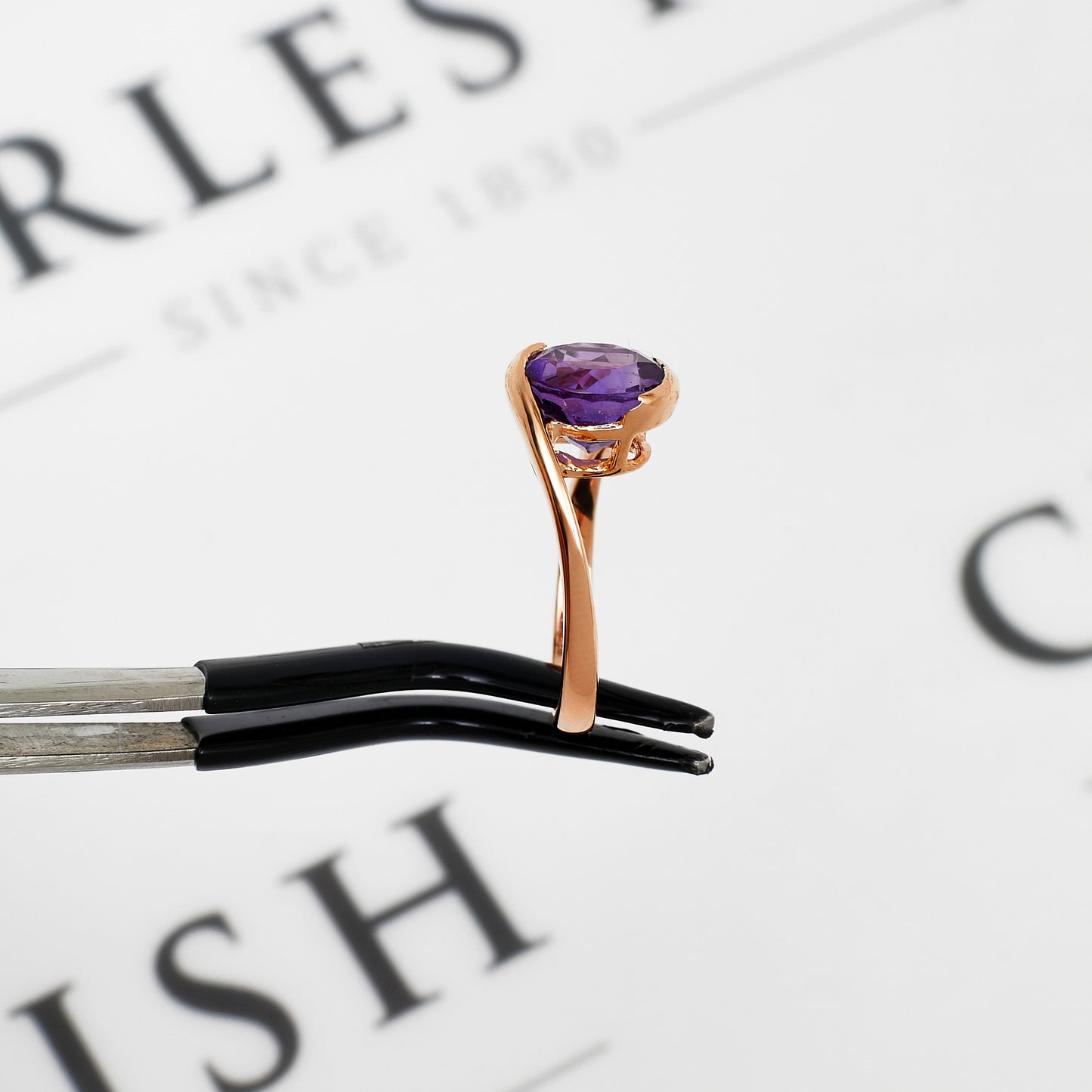 Pre-Owned 9ct Rose Gold & Amethyst Dress Ring