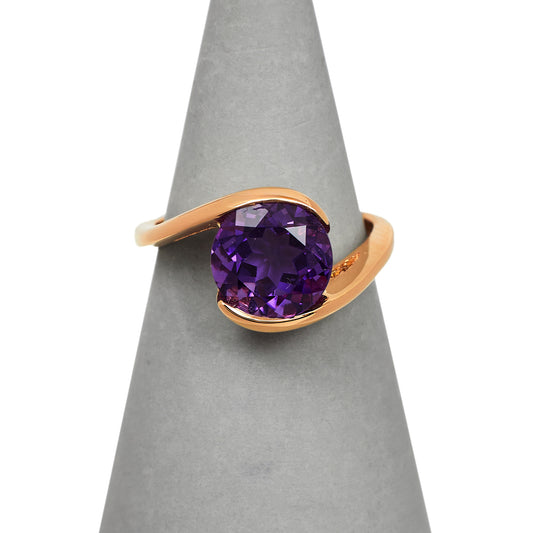 Pre-Owned 9ct Rose Gold & Amethyst Dress Ring