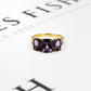 Pre-Owned 9ct Gold Trio Iolite & Diamond Ring