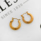 Pre-Owned 9ct Gold Swirl Design Creole Earrings