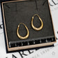 Pre-Owned 9ct Gold Patterned Horseshoe Creole Earrings